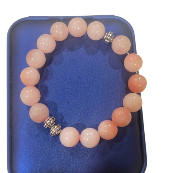 Pink Beaded Bracelet With Jewels - Picture 2 of 2